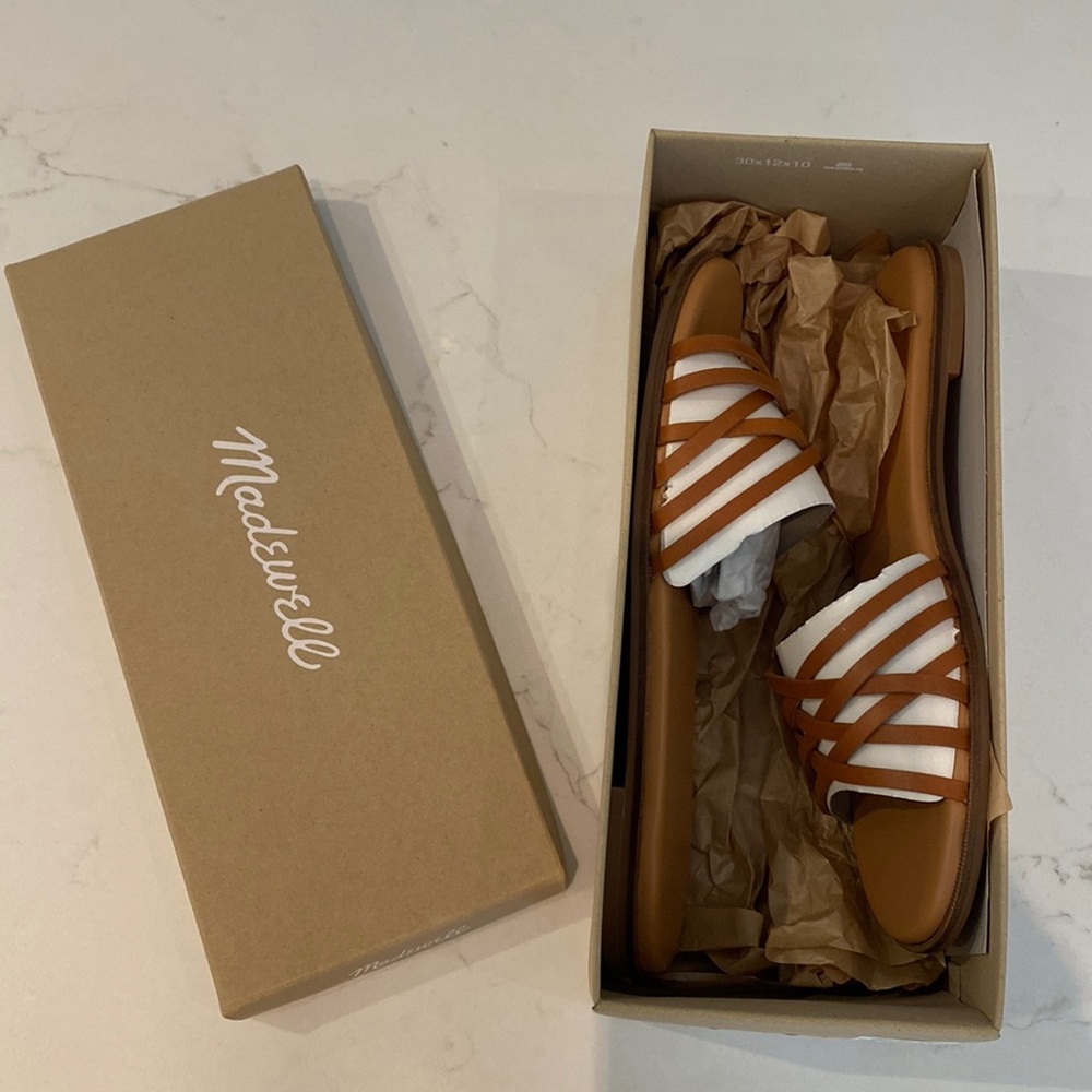 Madewell The Tracie Crisscross Slide Sandal